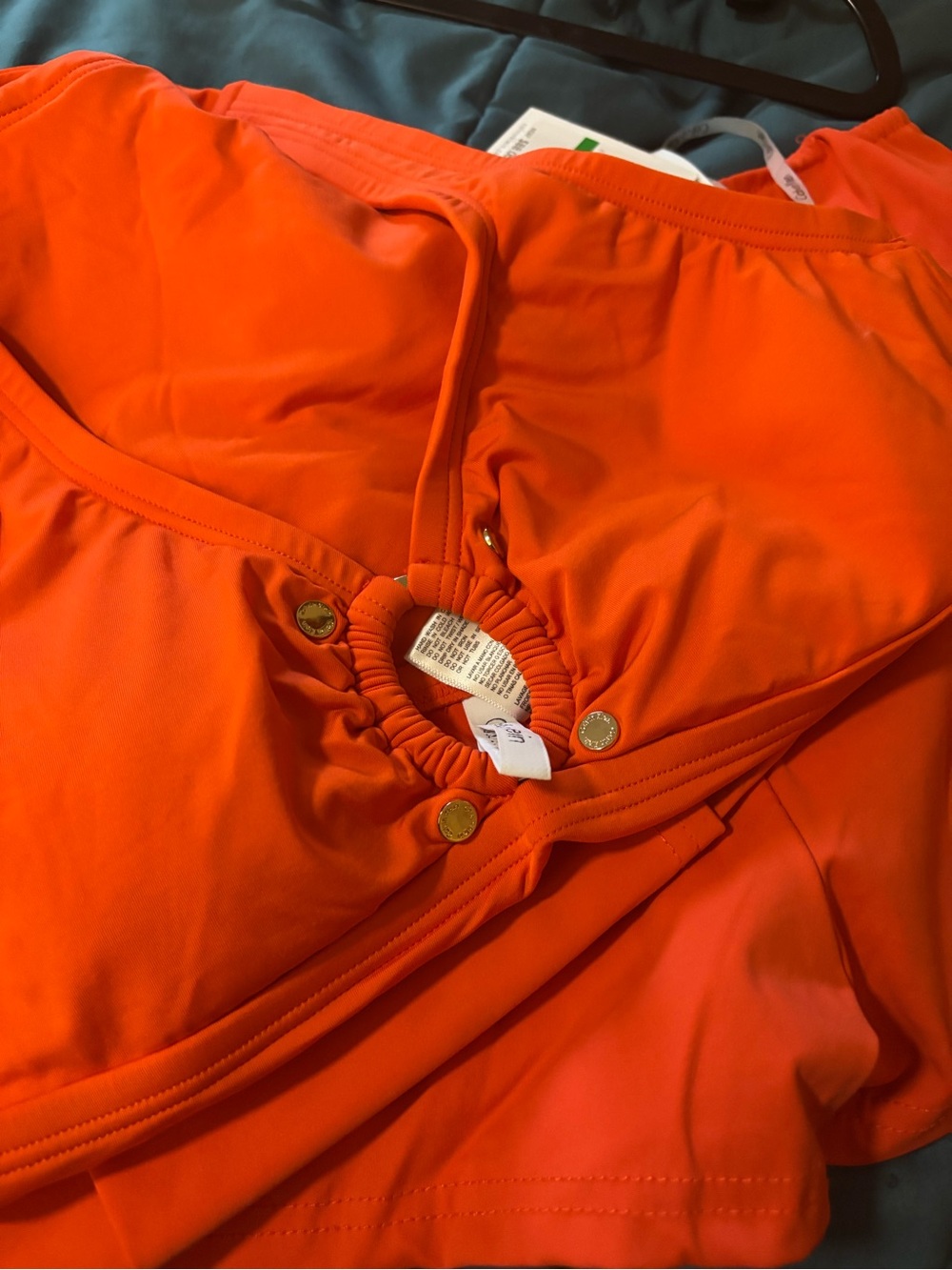 Calvin Klein Bright Orange Women's Tankini Top with shorts bottoms NWT LARGE 🔥 - Picture 9 of 16